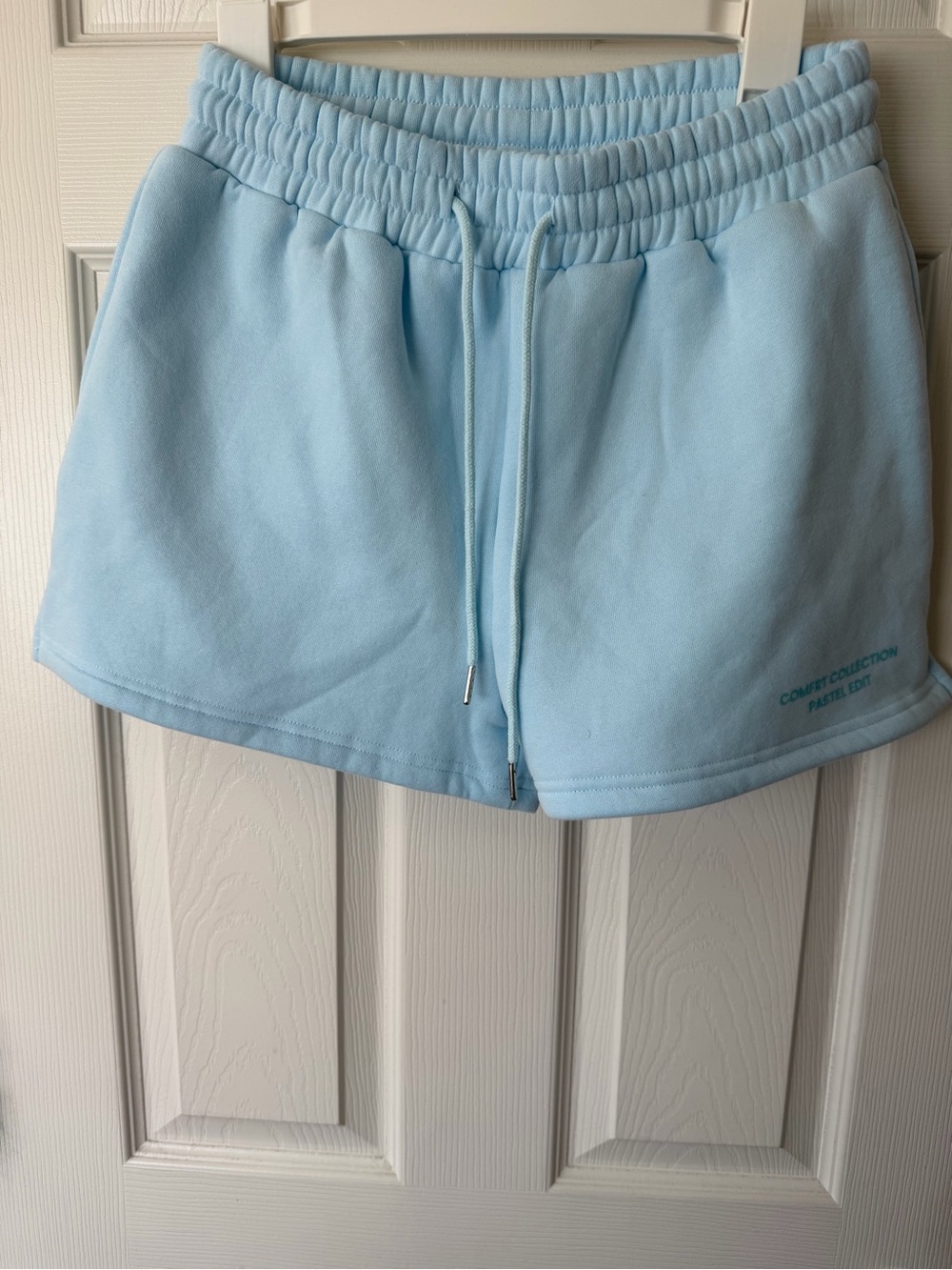 Comfrt Set Pastel Blue Women's Hoodie & Shorts - Picture 3 of 7